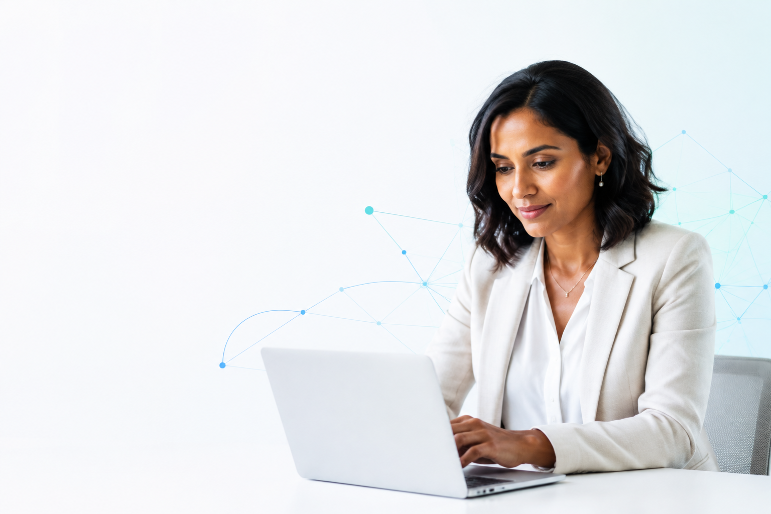 Professional using technology within a connected workforce